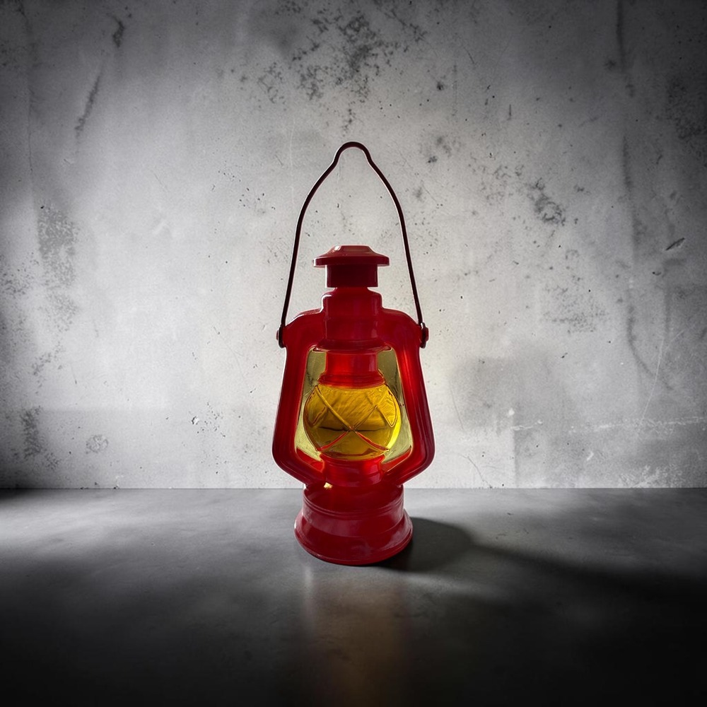 Avon Miniature Red Hurricane Lantern Decorative decanter after shave